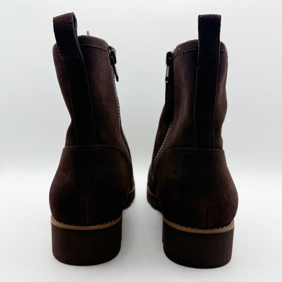 VIONIC Womens Lani ll Combat Boot US 8 Wide Brown Suede Water Repellent NWOB - Picture 8 of 11